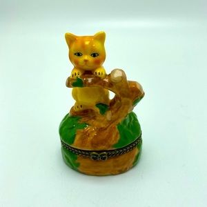 Figi Graphics Kitten in a Tree Trinket Box 1998